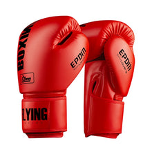Load image into Gallery viewer, FLYING 10 12 14oz Boxing Gloves PU Leather Muay Thai MMA Fight Training Glove For Men Women Kids