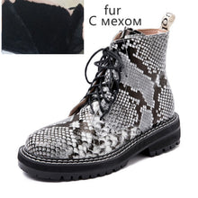 Load image into Gallery viewer, AIYUQI Women Ankle Boots 2021 Autumn British Wind Genuine Leather Thick With Fur Ladies Short Boots Motorcycle