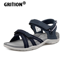 Load image into Gallery viewer, GRITION Women New Fashion Sandals Open Toe Outdoor Flat Heels Summer Beach Casual Non-Slip Lightweight 37-40