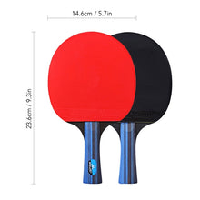 Load image into Gallery viewer, Table Tennis Racket Set 2 Ping Pong Paddles and 3 Ping Pong Balls Storage Pouch