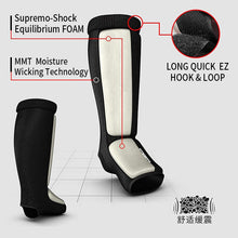 Load image into Gallery viewer, FIVING 1 Pair MMA Leg Foot Guards Muay Thai Kick Boxing Guard Protector With Hook & Loop Shin Instep Guards