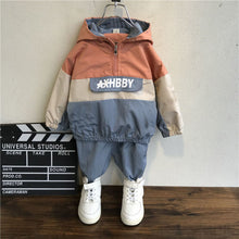 Load image into Gallery viewer, Boys Girls Spring Autumn Sport Clothing Set 2pcs Hoodies Pants Outfit Kids Casual Plus Velvet Tracksuits