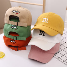 Load image into Gallery viewer, Baseball Cap for Girls Boy Hats Sunscreen Baby Hat Hip Hop M Letter Embroidered Cute Kids Caps 1-12Y