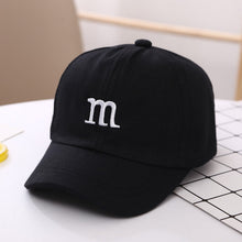 Load image into Gallery viewer, Baseball Cap for Girls Boy Hats Sunscreen Baby Hat Hip Hop M Letter Embroidered Cute Kids Caps 1-12Y