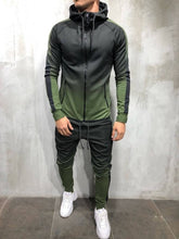 Load image into Gallery viewer, Men's Sportswear Two Piece Set Mens Casual Hooded Sports Wear Tracksuit Training Suit M-3XL