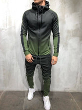 Load image into Gallery viewer, Men's Sportswear Two Piece Set Mens Casual Hooded Sports Wear Tracksuit Training Suit M-3XL