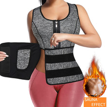 Load image into Gallery viewer, Neoprene Waist Trainer Corset Sweat Vest Weight Loss Workout Tank Tops Women Compression Tummy Control Shapewear