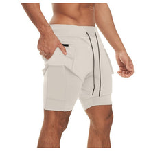 Load image into Gallery viewer, New Men's Outdoor Running Fitness Sports Shorts Men's Solid Color Loose Multi-Pocket Double-Layer Gym Training Pants