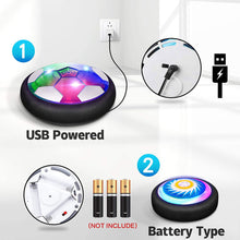 Load image into Gallery viewer, 2 in 1 Soccer Hockey Set USB Charging Hover Ball with Colorful LED Lights and Foam Bumper Air Floating Football