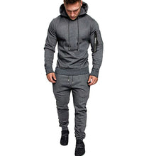 Load image into Gallery viewer, 2 Pieces Tracksuit Men's Hoodie Set Military Camouflage Muscle Man Autumn Winter Tactical Sweat Top and Jacket Pants