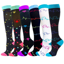 Load image into Gallery viewer, Multi Pairs Men Women Compression Socks Nurses Edema Diabetic Crossfit Atheletics Golfs Hiking Running Soccer Socks