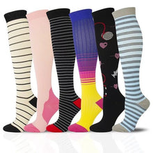 Load image into Gallery viewer, Multi Pairs Men Women Compression Socks Nurses Edema Diabetic Crossfit Atheletics Golfs Hiking Running Soccer Socks