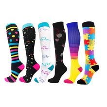 Load image into Gallery viewer, Multi Pairs Men Women Compression Socks Nurses Edema Diabetic Crossfit Atheletics Golfs Hiking Running Soccer Socks