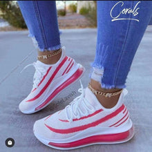 Load image into Gallery viewer, Womens sneakers white spring padded wedge shoes comfortable net casual women's shoes