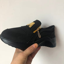 Load image into Gallery viewer, Women Casual Sneakers Solid Color Platform Thick Bottom Zipper Women's Vulcanized Shoes