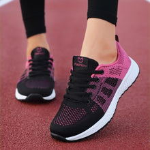 Load image into Gallery viewer, Women Casual Shoes Breathable Walking Fashion Mesh Lace Up Flat Women Sneakers Women