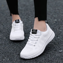 Load image into Gallery viewer, Women Casual Shoes Breathable Walking Fashion Mesh Lace Up Flat Women Sneakers Women