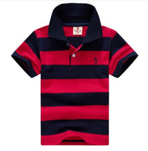 Load image into Gallery viewer, 1-12Yrs Boys Short Sleeve Lovely Cotton Striped T Shirt Tops for Kids Summer Colors Boys tees
