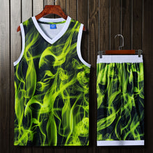 Load image into Gallery viewer, Men Women Basketball Jerseys Colorful Uniforms Sport Clothing Shirts Shorts Suits Side Pockets Custom Printing Draw