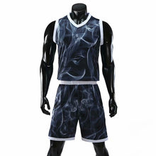Load image into Gallery viewer, Men Women Basketball Jerseys Colorful Uniforms Sport Clothing Shirts Shorts Suits Side Pockets Custom Printing Draw