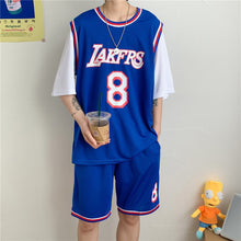 Load image into Gallery viewer, Trendy Classic Sports Basketball Uniform Students Basketball Sportswear Casual Sports Short Sleeve Suit Size S-XXXL