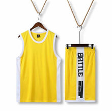 Load image into Gallery viewer, Men Basketball suits kit,custom college team basketball jersey uniforms, basketball shirt shorts Double side pockets