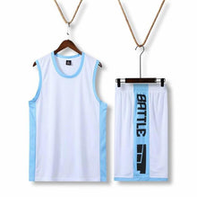 Load image into Gallery viewer, Men Basketball suits kit,custom college team basketball jersey uniforms, basketball shirt shorts Double side pockets