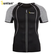 Load image into Gallery viewer, Junlan Body Shaper for Men Neoprene Slimming Shapewear Elastic Sauna Suit Waist Trainer T Shirt for Weight Loss Control