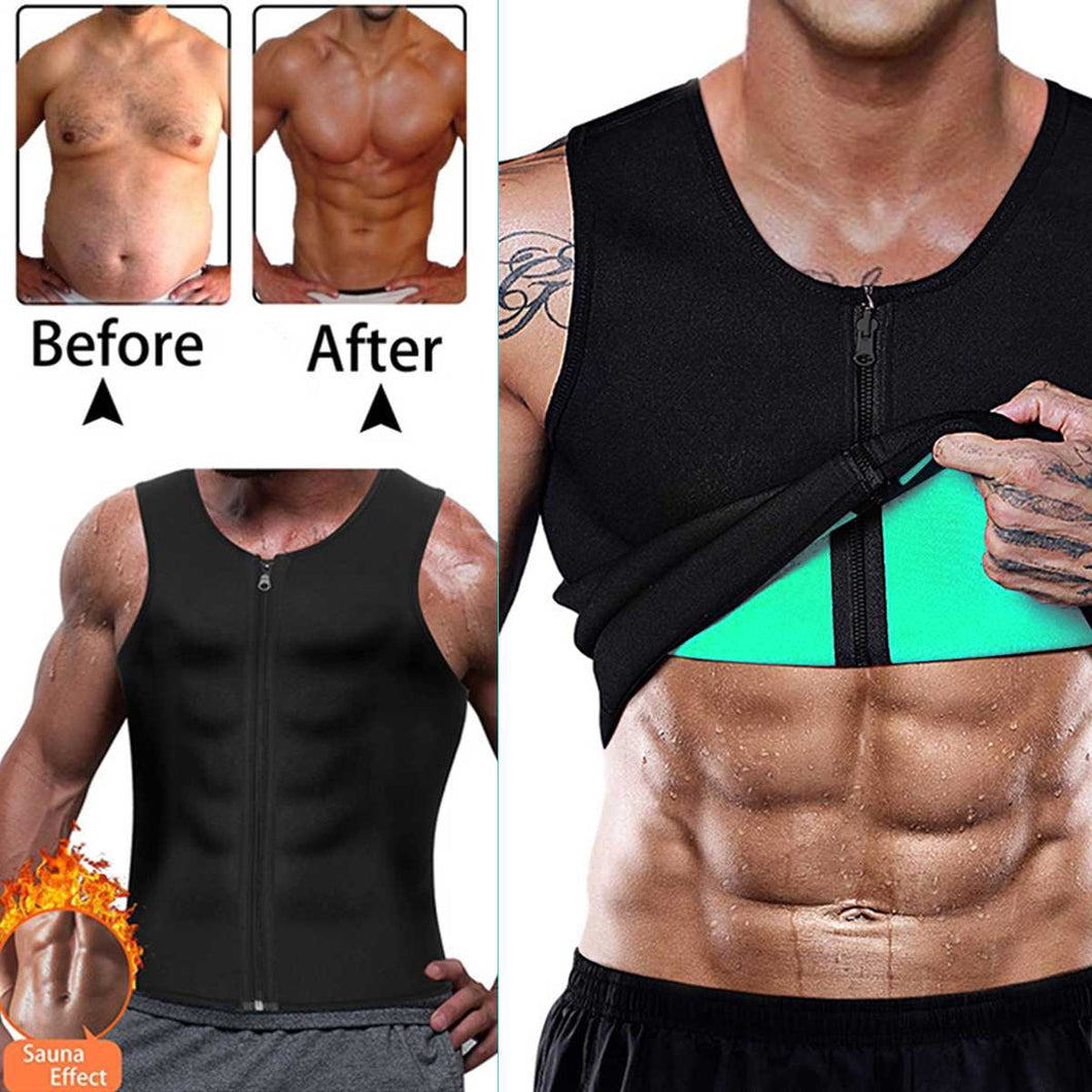 Neoprene Waist Slimming Sauna Suit Yoga Trainer Cincher Vest Shapewear Man Fat Burning Weight Loss