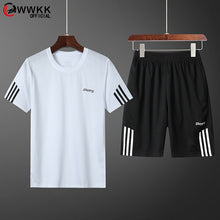 Load image into Gallery viewer, plus size 9XL New Men&#39;s Two Pieces Shorts+T Shirt Casual Sportswear Male clothes
