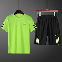 Load image into Gallery viewer, plus size 9XL New Men&#39;s Two Pieces Shorts+T Shirt Casual Sportswear Male clothes
