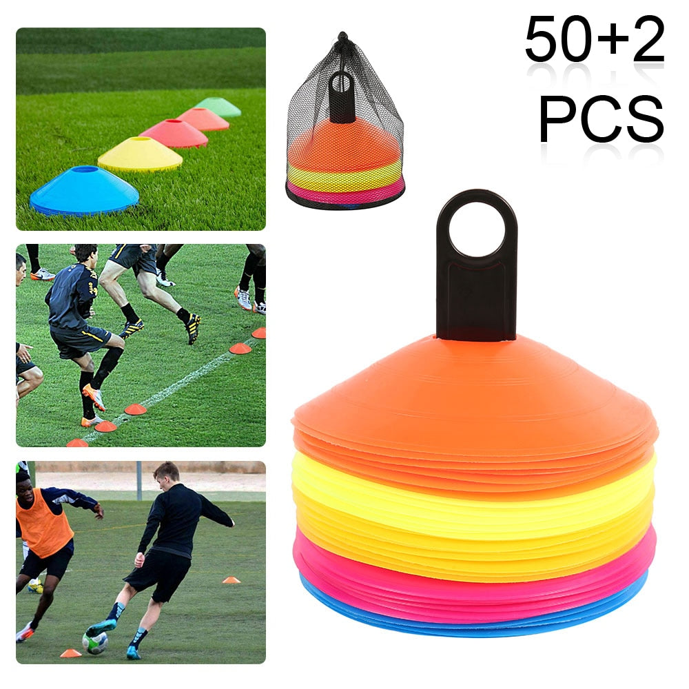 50pcs Football Training Sports Saucer Cones Marker Discs  Football Training Sports Entertainment Sports Accessories