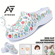Load image into Gallery viewer, AtreGo Women Lightweight Slip-on Waterproof Colorful  Safety Nursing Shoes Casual

