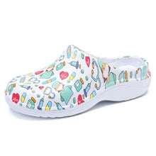 Load image into Gallery viewer, AtreGo Women Lightweight Slip-on Waterproof Colorful  Safety Nursing Shoes Casual
