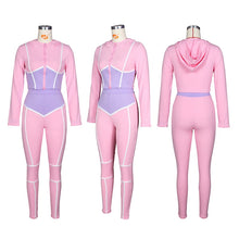 Load image into Gallery viewer, Fashion Yoga Wear Women&#39;s Contrast Stitching Tight-fitting Two-piece Sports Suit Fitness &amp; Body Building Yoga Clothing
