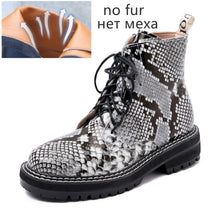 Load image into Gallery viewer, AIYUQI Women Ankle Boots 2021 Autumn British Wind Genuine Leather Thick With Fur Ladies Short Boots Motorcycle
