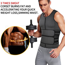 Load image into Gallery viewer, Men Thermo Compression Shapewear Waist Trainer Sauna Vest Sweat Slimming Underwear Compression Workout Shirt
