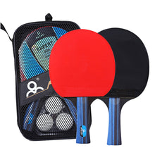 Load image into Gallery viewer, Table Tennis Racket Set 2 Ping Pong Paddles and 3 Ping Pong Balls Storage Pouch
