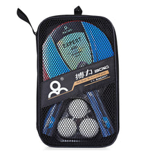 Load image into Gallery viewer, Table Tennis Racket Set 2 Ping Pong Paddles and 3 Ping Pong Balls Storage Pouch
