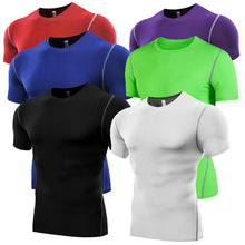 Load image into Gallery viewer, Running Fitness Clothing Basketball Training Clothing Elastic Breathable Sports Tight-fitting Quick-drying Short-sleeved
