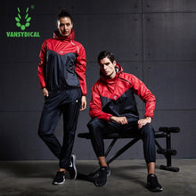 Load image into Gallery viewer, VANSYDICAL Sauna Suit Mens Clothing Hoodies Pullover Sportswear Running Fitness Weight Loss Sweating Sports Jogging Suit
