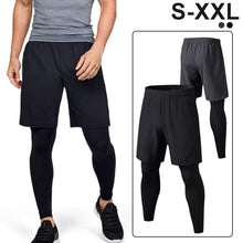 Load image into Gallery viewer, Running Shorts Mens Leggings 2 In 1 Sweatpants Gym Fitness Sportswear Jogger Training Accessories
