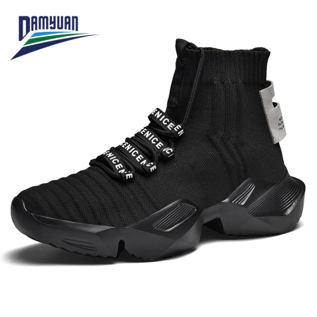 Damyuan Men's Retro Sock Sneakers 47 High Top  Men Shoes Breathable Men Thick Bottom Casual Shoes