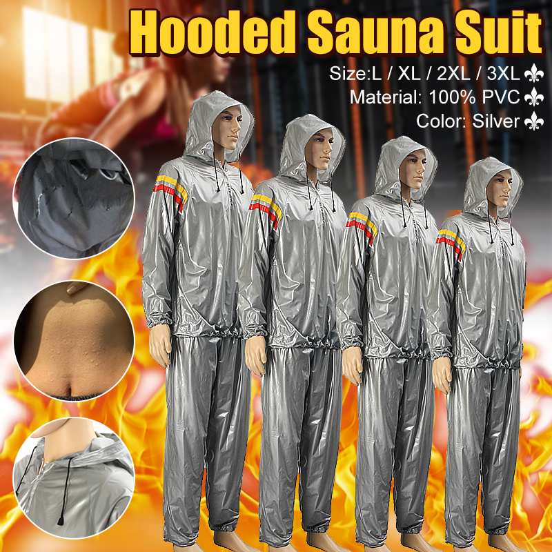 Sauna Suit Unisex Gym Clothing Set Hoodies Pullover Sportswear Exercise Gym Fitness Weight Loss Sweating Sports Suit