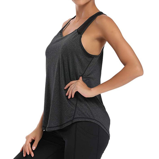 HOT Women Sport Tank Top T-Shirt For Gym Sports Wear Yoga Tank Top Clothes Running Workout