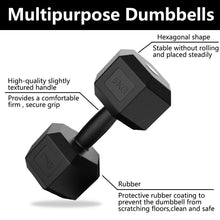 Load image into Gallery viewer, Hexagon Dumbbells Weights for Exercise Fitness Equipment  5-10kg Set of 2 Units US EU Stock
