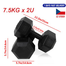 Load image into Gallery viewer, Hexagon Dumbbells Weights for Exercise Fitness Equipment  5-10kg Set of 2 Units US EU Stock
