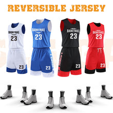 Load image into Gallery viewer, Adults Custom Basketball Reversible Jersey Uniforms Quick Dry Sportswear Youth Basketball shirts For Men
