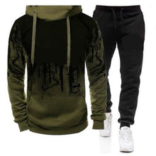 Load image into Gallery viewer, Solid Color Mens Tracksuits Spring Autumn Hoodies Sportswear Casual Men 2 Pieces Set Zipper Hoodies+Pants Sports Suits
