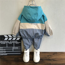 Load image into Gallery viewer, Boys Girls Spring Autumn Sport Clothing Set 2pcs Hoodies Pants Outfit Kids Casual Plus Velvet Tracksuits
